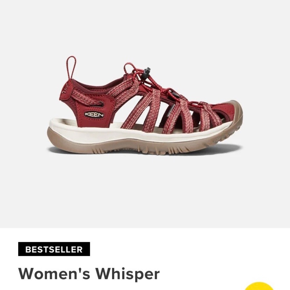 Women’s Keen Whisper Sandal Red Dahlia Size 8 US
